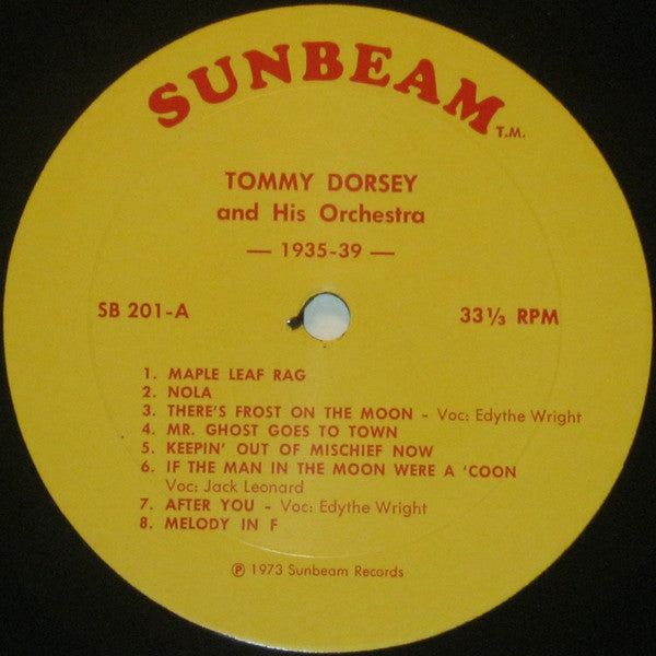 Tommy Dorsey And His Orchestra : Tommy Dorsey & His Orchestra 1935-39 (LP, Comp)