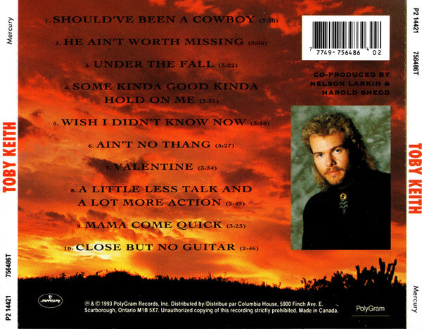 Toby Keith : Toby Keith (CD, Album, Club)