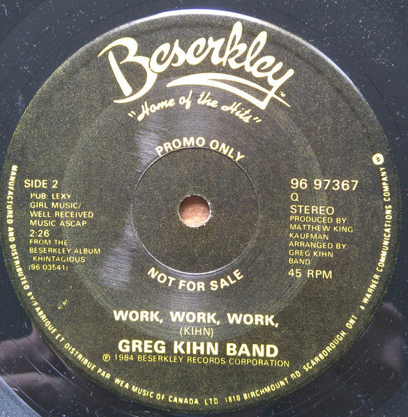 Greg Kihn Band : Reunited (7", Single, Promo)