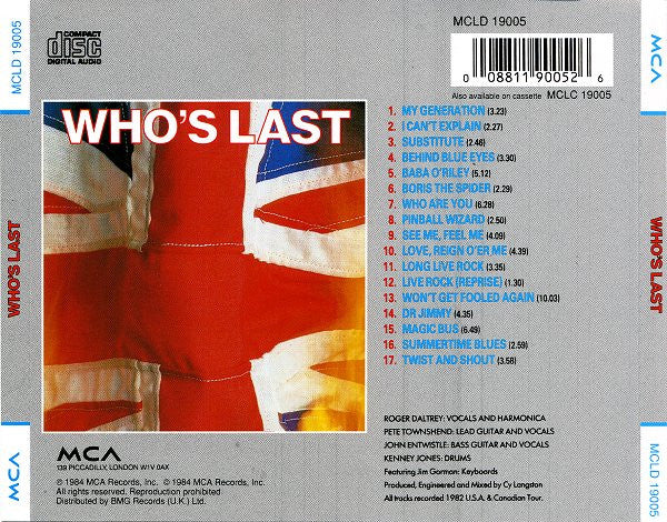 The Who : Who's Last (CD, Album, RE, Uni)