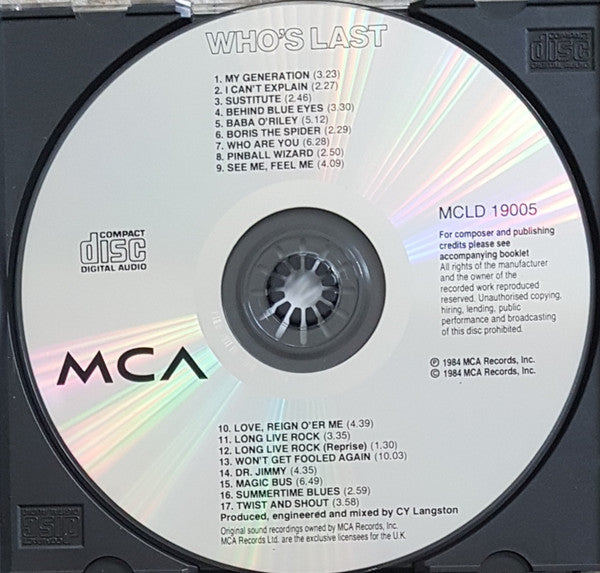 The Who : Who's Last (CD, Album, RE, Uni)