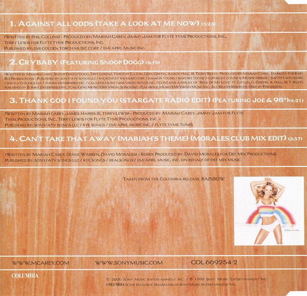 Mariah* : Against All Odds (CD, Maxi)