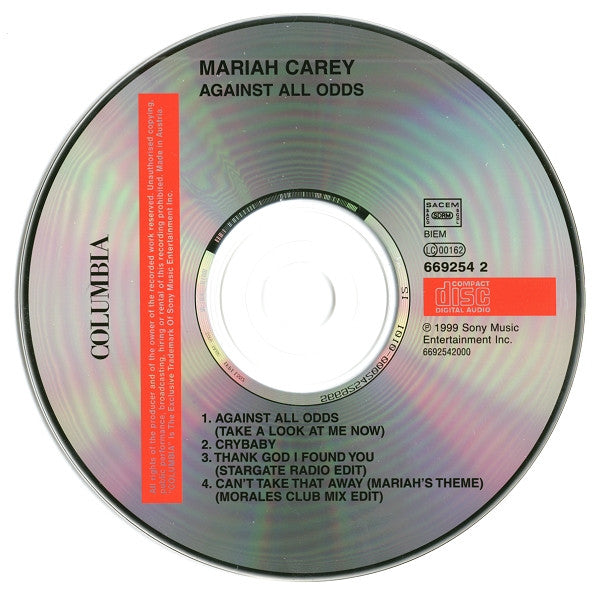 Mariah* : Against All Odds (CD, Maxi)