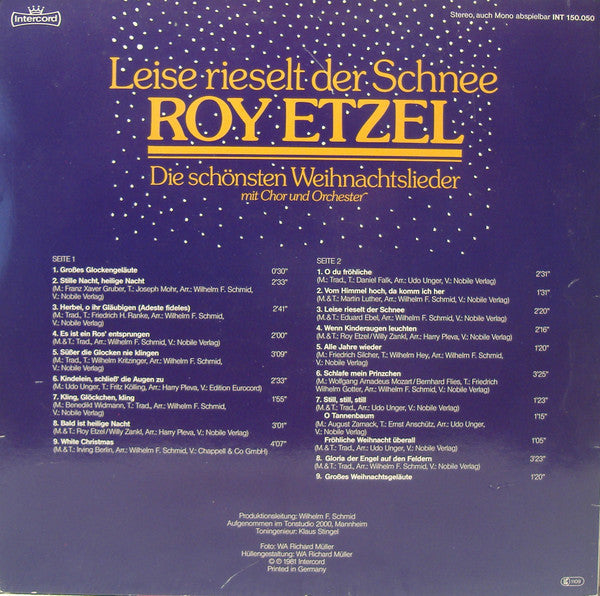 Roy Etzel : Leise Rieselt Der Schnee (LP, Album)
