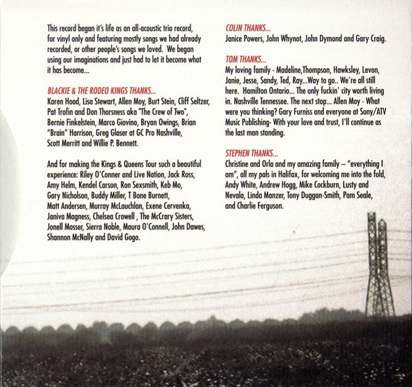Blackie And The Rodeo Kings : South (CD, Album, Dig)