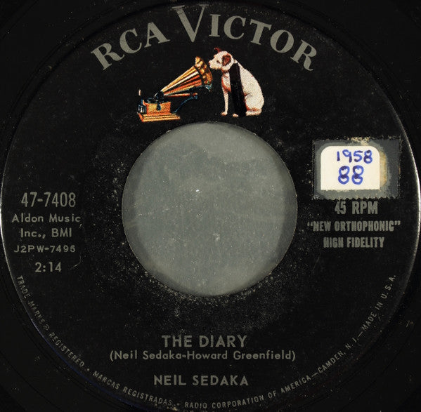 Neil Sedaka : The Diary / No Vacancy (7", Single, Ind)