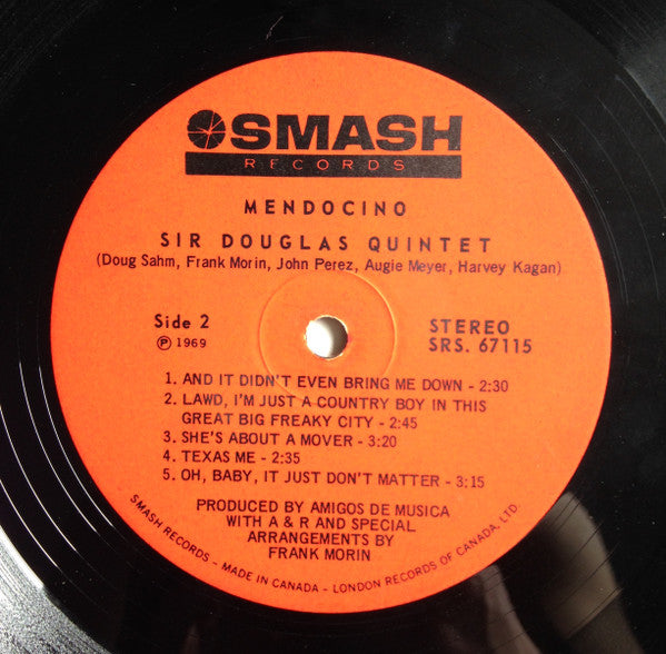 Sir Douglas Quintet : Mendocino (LP, Album)