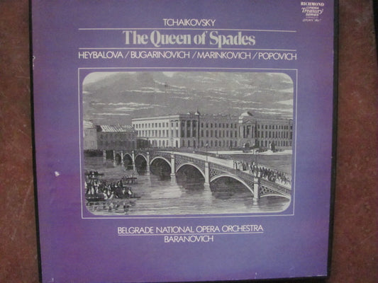 Pyotr Ilyich Tchaikovsky - Valerija Heybal / Melanija Bugarinović / Aleksandar Marinković (2) / Dušan Popović (2), Orkestar Beogradske Opere, Krešimir Baranović : The Queen Of Spades (3xLP, Album, Box)