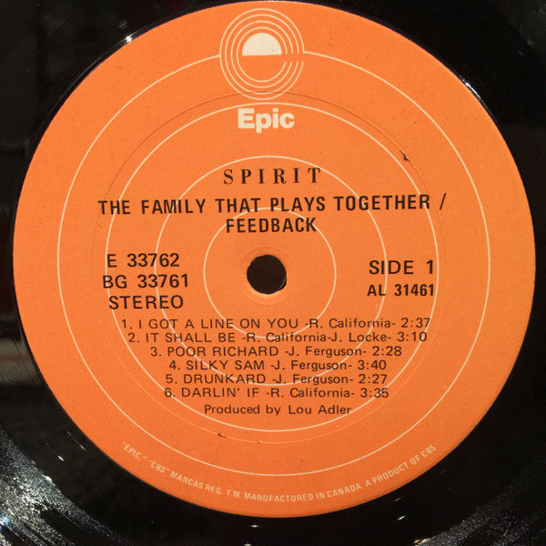 Spirit (8) : The Family That Plays Together / Feedback (2xLP, Comp)