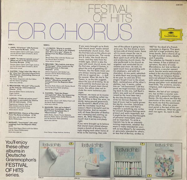 Various : Festival of Hits for Chorus (LP, Album, Comp)