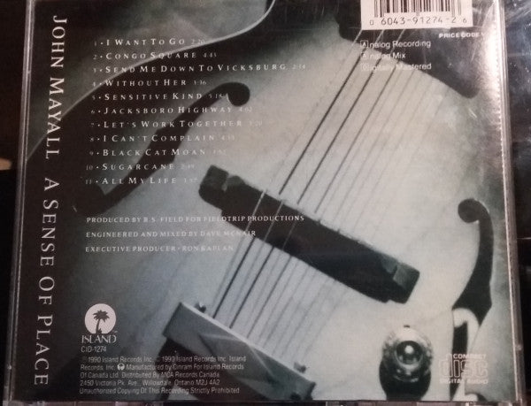 John Mayall Featuring The Bluesbreakers* : A Sense Of Place (CD, Album)
