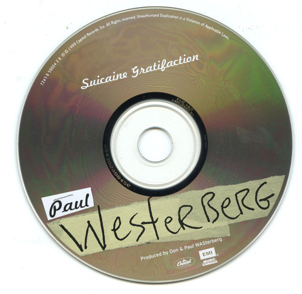 Paul Westerberg : Suicaine Gratifaction (CD, Album, Dig)
