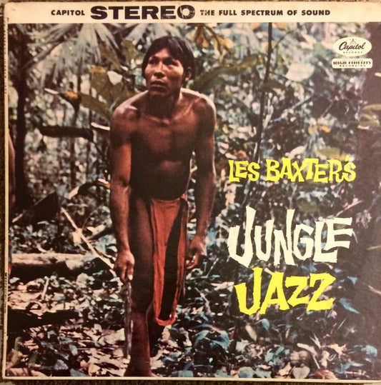 Les Baxter & His Orchestra : Les Baxter's Jungle Jazz (LP, Album, RE, Scr)