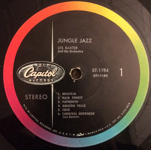 Les Baxter & His Orchestra : Les Baxter's Jungle Jazz (LP, Album, RE, Scr)