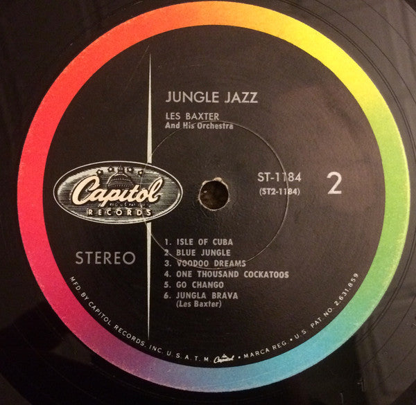 Les Baxter & His Orchestra : Les Baxter's Jungle Jazz (LP, Album, RE, Scr)