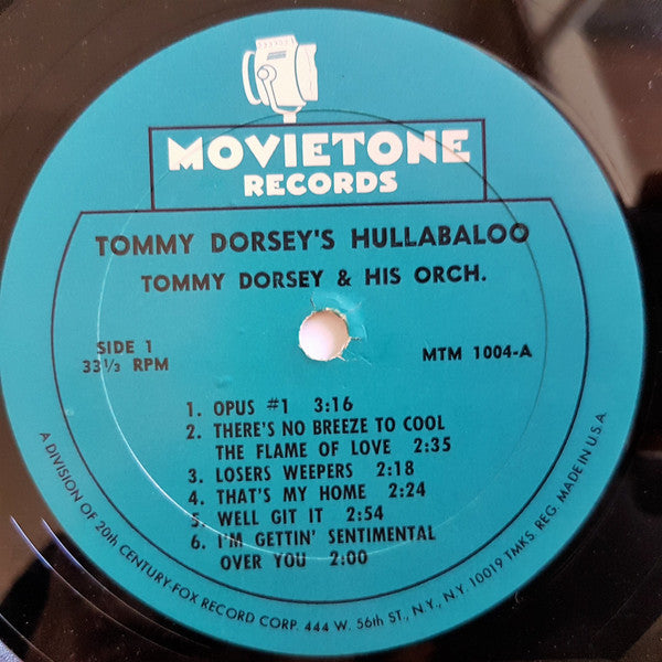 Tommy Dorsey And His Orchestra : Hullabaloo (LP, Comp, Mono)