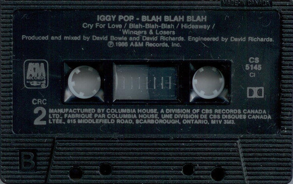Iggy Pop : Blah-Blah-Blah (Cass, Album, Club, A&B)