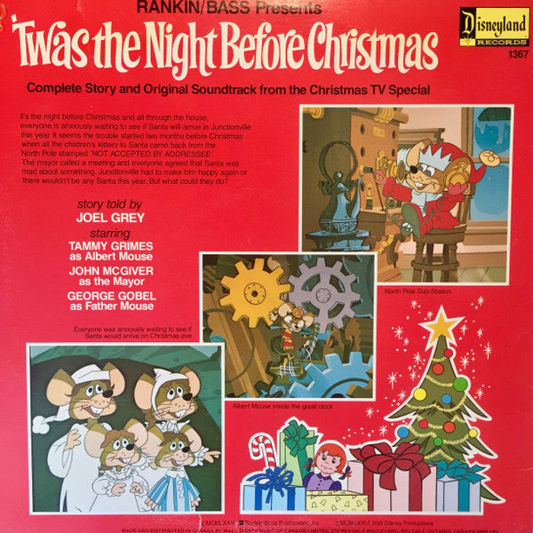 Joel Grey : 'Twas The Night Before Christmas (LP, Album, Mono, RP)
