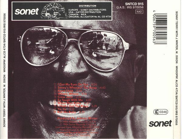 Sonny Terry with Johnny Winter, Willie Dixon and Styve Homnick : Whoopin' (CD, Album)