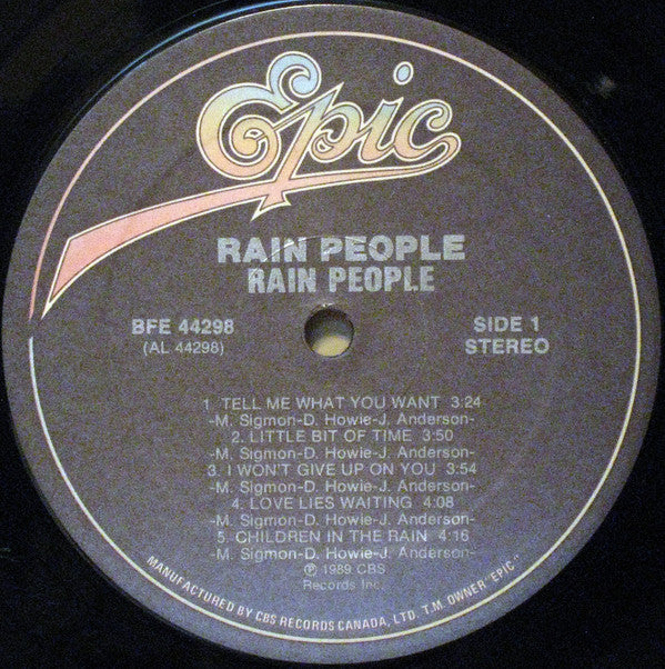Rain People (2) : Rain People (LP, Album)