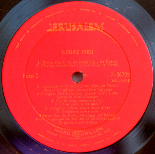 Christiane Oriol / Jef Gilson : Louez Dieu (LP, Album)