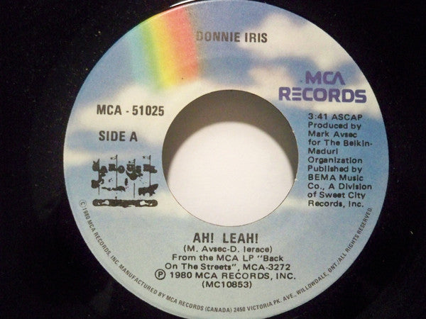 Donnie Iris : Ah! Leah! (7")