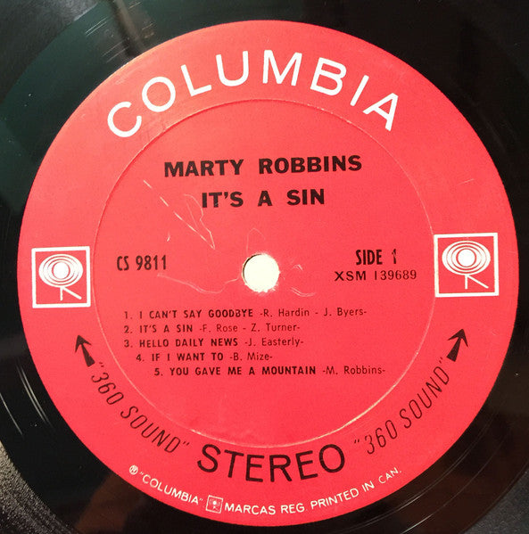 Marty Robbins : It's A Sin (LP, Album)