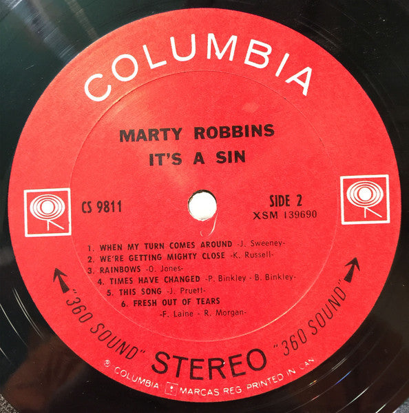 Marty Robbins : It's A Sin (LP, Album)