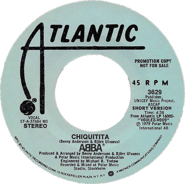 ABBA : Chiquitita (7", Single, Promo, MO)