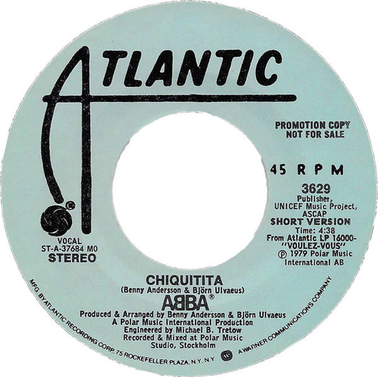 ABBA : Chiquitita (7", Single, Promo, MO)