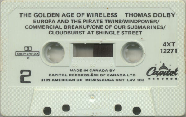 Thomas Dolby : The Golden Age Of Wireless (Cass, Album, Whi)