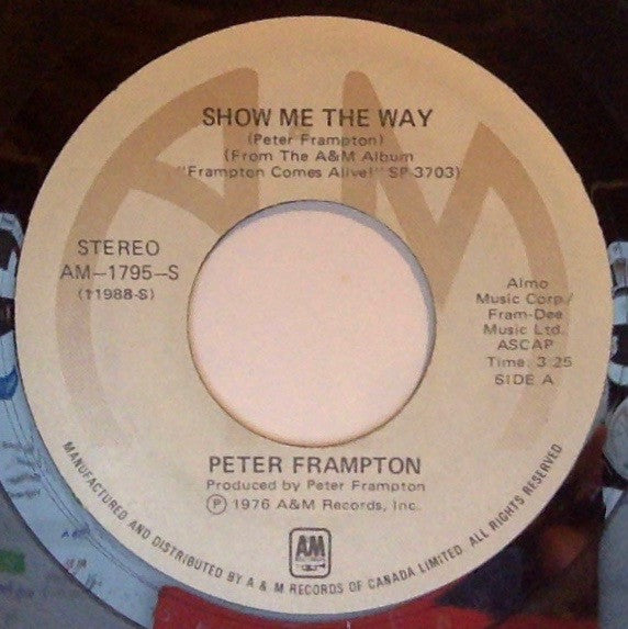 Peter Frampton : Show Me The Way (7", Single)