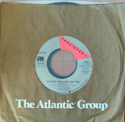 Foreigner : Waiting For A Girl Like You (7", Single)