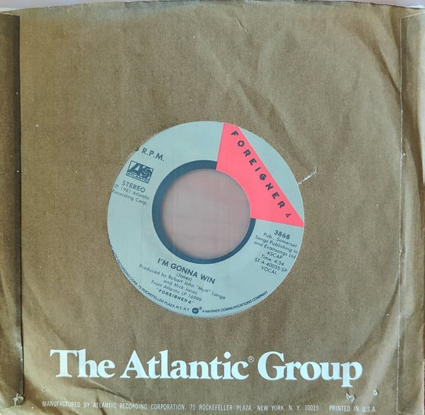 Foreigner : Waiting For A Girl Like You (7", Single)