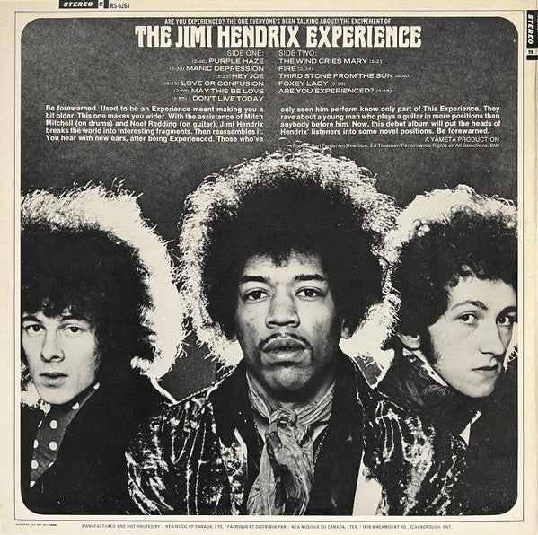 The Jimi Hendrix Experience : Are You Experienced (LP, Album, RE)