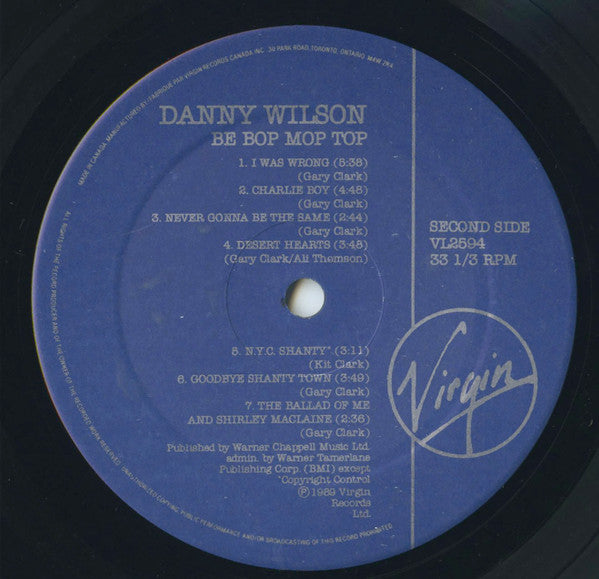Danny Wilson (2) : Bebop Moptop (LP, Album)
