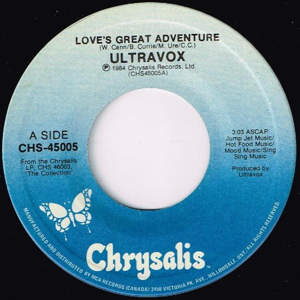 Ultravox : Love's Great Adventure (7", Single)