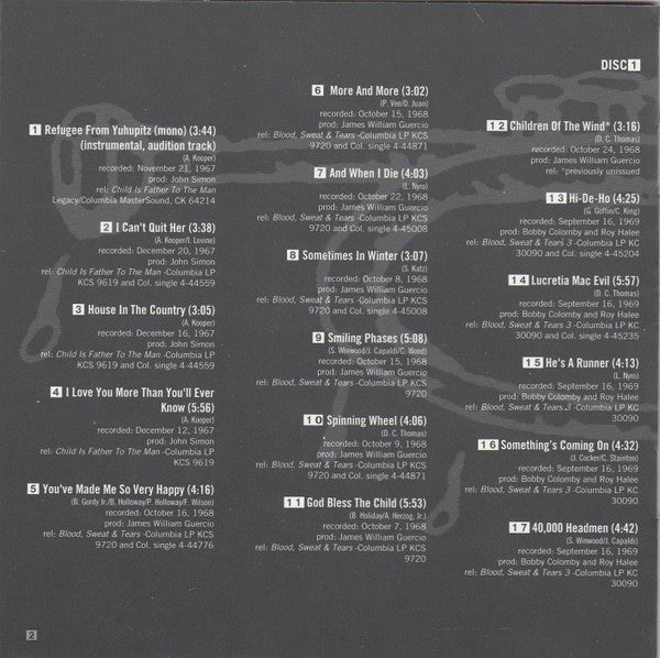 Blood Sweat & Tears* : The Best Of Blood, Sweat & Tears: What Goes Up! (2xCD, Comp, Club)