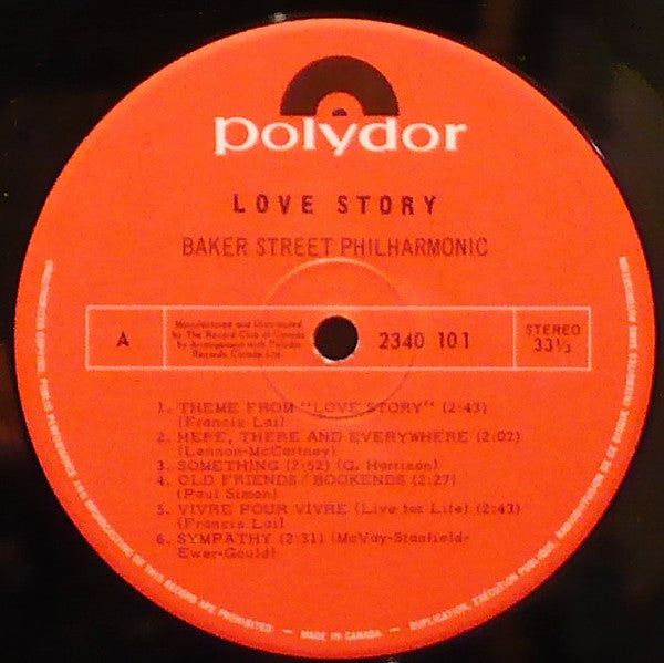 Baker Street Philharmonic : Love Story (LP, Club)