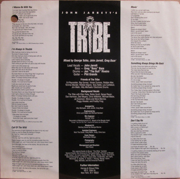 John Jarrett's Tribe : John Jarrett's Tribe (LP, Album)