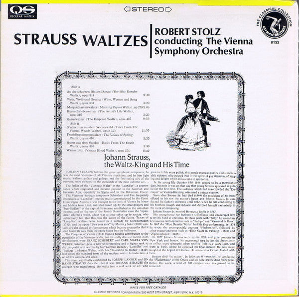 Johann Strauss*, Robert Stolz, The Vienna Symphony Orchestra* : Strauss Waltzes (LP)