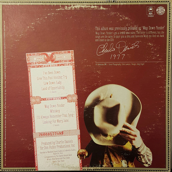 The Charlie Daniels Band : Whiskey (LP, Album, RE)