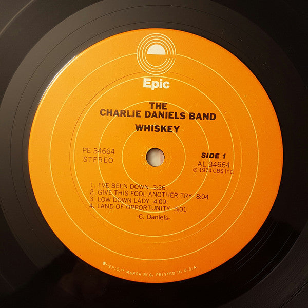 The Charlie Daniels Band : Whiskey (LP, Album, RE)