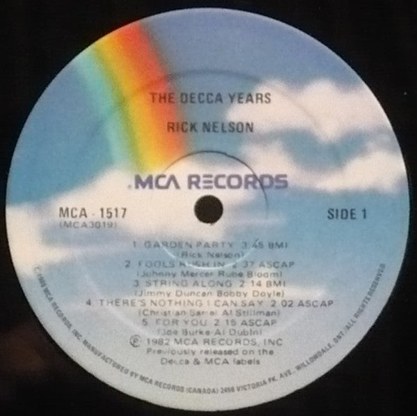 Ricky Nelson (2) : The Decca Years (LP, Comp)