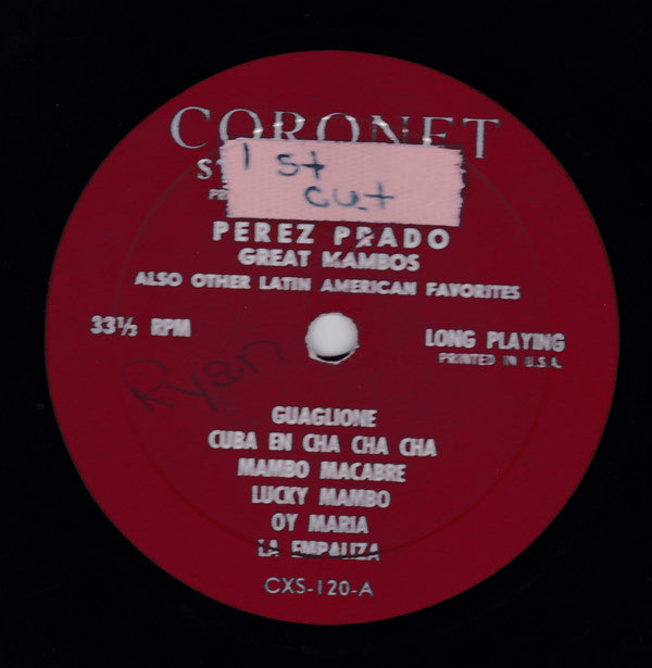 Perez Prado : Great Mambos, Also Other Latin American Favorites (LP, Album, RE)