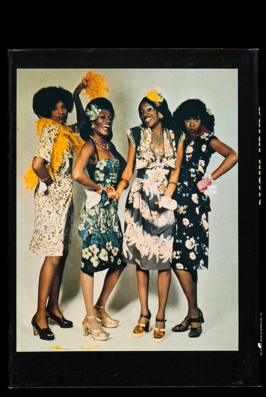 Black Music book back cover against a black background
