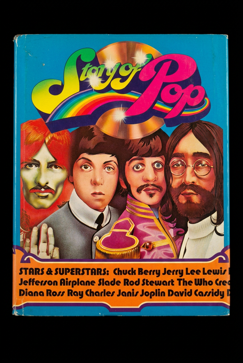 Story of Pop back dust jacket against a solid black background