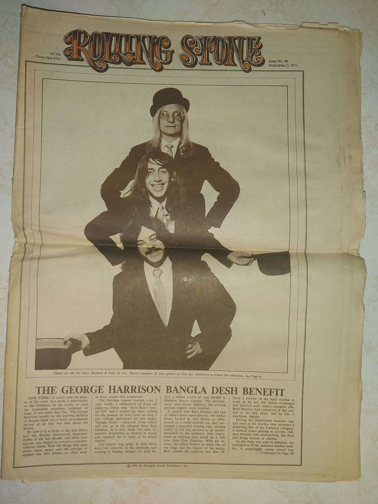 Rolling Stone Magazine Sept. 2, 1971 Issue # 90 George Harrison