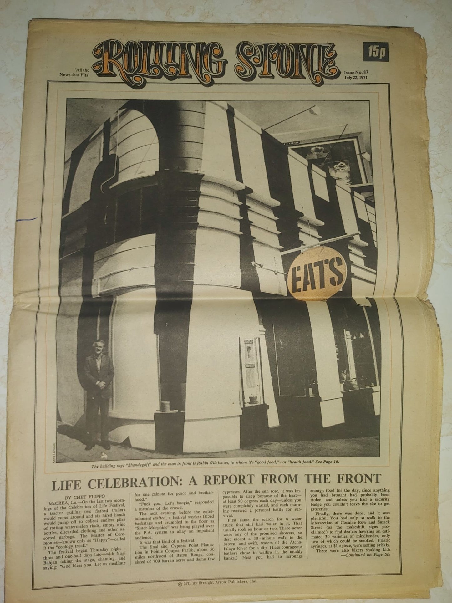 Rolling Stone Magazine July 22, 1971 Issue # 87 Jethro Tull