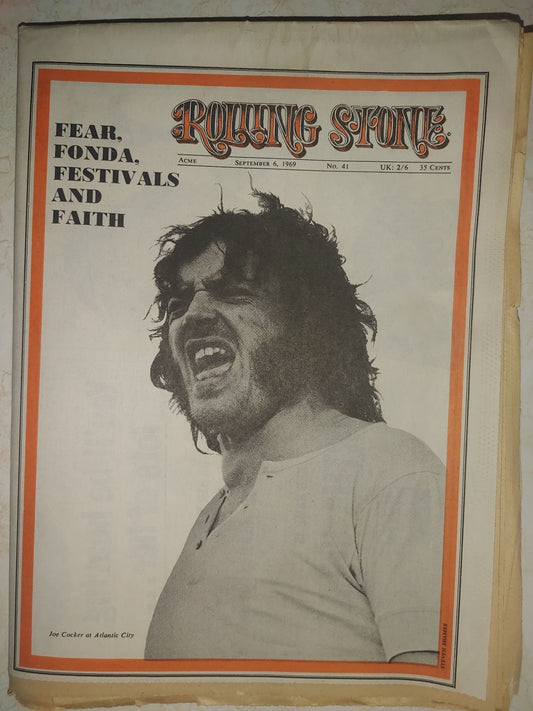 Rolling Stone Magazine Sept. 6 1969 Issue # 41 Joe Cocker
